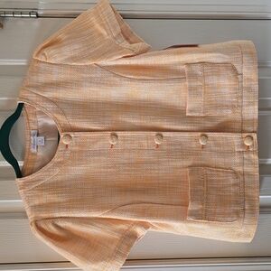 LIZ CLAIBORNE BRAND WOMEN'S GOLDEN FRONT BUTTON PROFESSIONAL JACKET SIZE 8